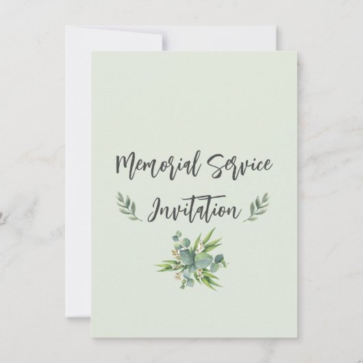 ユーカリ招待状付き離れ葬 招待状 (裏面)