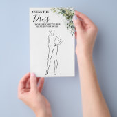 ユーカリ推測ザ・ドレスブライダルシャワーゲームカード チラシ (ハンドル)