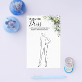 ユーカリ推測ザ・ドレスブライダルシャワーゲームカード チラシ (シングル)