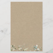 ユーカリ推測ドレスブライダルシャワーゲームスタット (裏面)