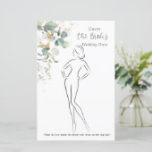 ユーカリ推測ドレスブライダルシャワーゲームスタット (スタンド正面)