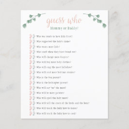 ユーカリ推測誰が赤ちゃんシャワーのゲーム