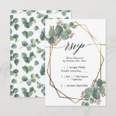 ユーカリ斜枠RSVP 出欠カード (正面/裏面)