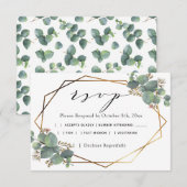 ユーカリ斜枠RSVP 出欠カード (正面/裏面)