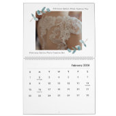 ユーカリ新婚結婚写真コラージュ カレンダー (2月 2026)