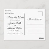 ユーカリ日付を保存PHOTO招待状はがき ポストカード (裏面)