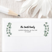 ユーカリ春サマー差出人住所ラベル ラベル (インサイチュ)