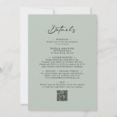 ユーカリ書すべて一つのQRコード結婚の 招待状 (裏面)