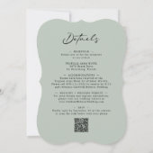 ユーカリ書すべてOne Sage結婚のInv 招待状 (裏面)