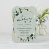 ユーカリ書すべてOne Sage結婚のInv 招待状 (スタンド正面)