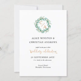 ユーカリ書モダン道モノグラムの発明 招待状