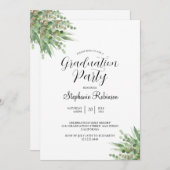 ユーカリ書モダン道卒業パーティー 招待状 (正面/裏面)