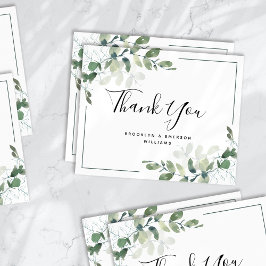 ユーカリ書結婚道のサンキューカード