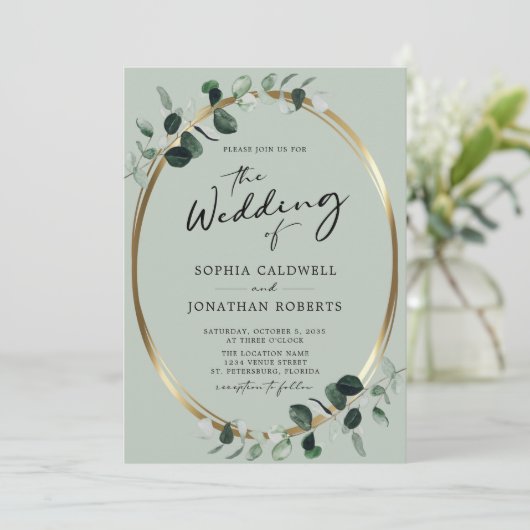 ユーカリ書結婚道 招待状 (スタンド正面)