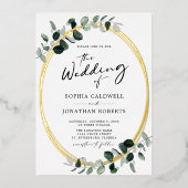 ユーカリ書結婚道 箔招待状 (正面)