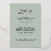 ユーカリ書結婚道 箔招待状 (裏面)