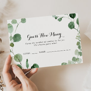 ユーカリ書道は何枚のゲームカードを推測 名刺