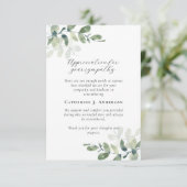 ユーカリ書道写真悔やみや弔慰葬儀 サンキューカード (スタンド正面)