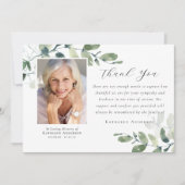 ユーカリ書道写真葬儀記念碑 サンキューカード (正面)