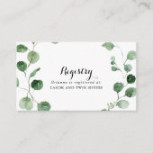 ユーカリ書道結婚ギフト登録簿 エンクロージャーカード (正面)