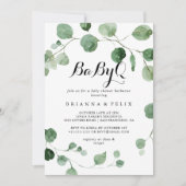 ユーカリ書道BabyQベビーシャワーバーベキュー 招待状 (正面)