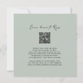 ユーカリ書道QRコードスクエア結婚ズ 招待状 (裏面)