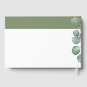 ユーカリ枝と白結婚花 ゲストブック (裏面)