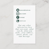 ユーカリ枝感謝してい緑の囲いカード エンクロージャーカード (裏面)