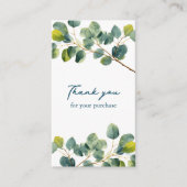 ユーカリ枝感謝してい緑の囲いカード エンクロージャーカード (正面)