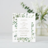ユーカリ枠緑化結婚式招待状 (スタンド正面)