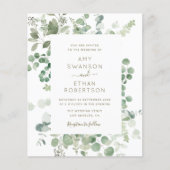 ユーカリ枠緑化結婚式招待状 (正面)