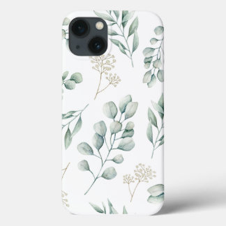 ユーカリ柄iPhoneカバー iPhone 13ケース