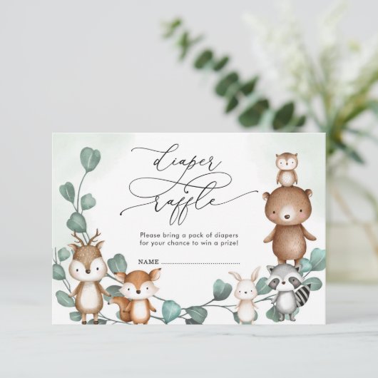 ユーカリ植林動物おむつラッフル エンクロージャーカード (スタンド正面)