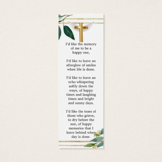 ユーカリ植樹記念葬式しおり (裏面)