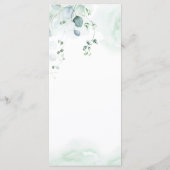 ユーカリ植物のダスティブルーセージ結婚グリーン メニュー (裏面)