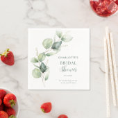 ユーカリ植物のブライダルシャワーペーパー スタンダードカクテルナプキン (インサイチュ)