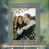 ユーカリ植物セージ緑の写真結婚の アクリルサイン (ニュートラル)