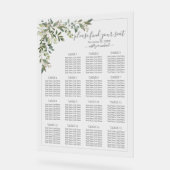 ユーカリ植物セージ緑結婚の座席 アクリルサイン (傾斜)