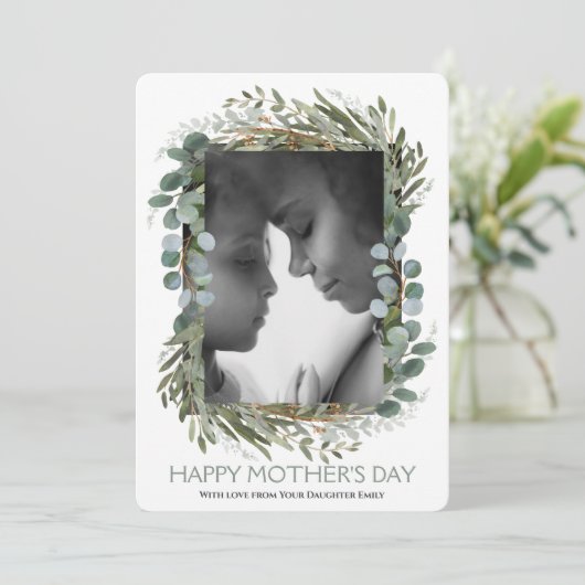 ユーカリ植物フローラハッピー母の日1写真 シーズンカード (スタンド正面)