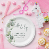 ユーカリ植物台本ベビーシャワー ペーパープレート (パーティー)