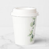 ユーカリ植物台本ベビーシャワー 紙コップ (右)