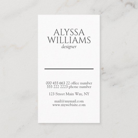 ユーカリ植物園モダン（緑） 名刺 (裏面)