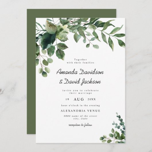 ユーカリ植物園   招待状 (正面/裏面)