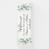 ユーカリ植物学素朴結婚の 横断幕 (縦)