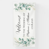 ユーカリ植物学素朴結婚の 横断幕 (縦)