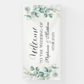 ユーカリ植物学素朴結婚の 横断幕 (縦)