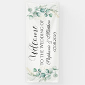 ユーカリ植物学素朴結婚の 横断幕 (縦)