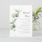 ユーカリ植物学結婚のリハーサルディナー 招待状 (スタンド正面)