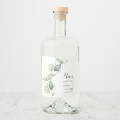 ユーカリ植物学結婚の リキュールボトルラベル (正面)