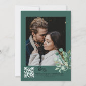 ユーカリ植物学結婚の 招待状 (裏面)